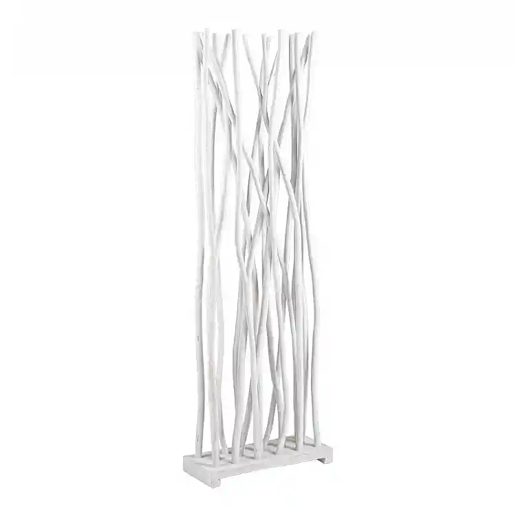 Διακοσμητικό δαπέδου Jati pakoworld teak ξύλο σε white wash απόχρωση 60x20x190εκ