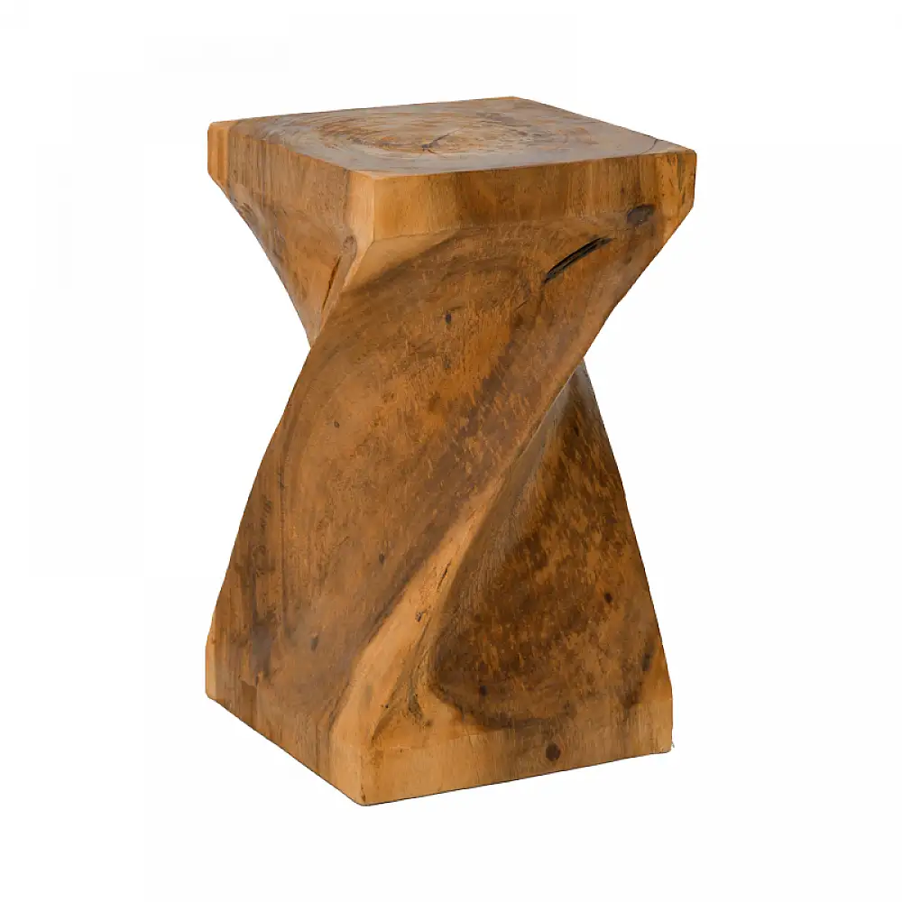 Σκαμπό Cruz pakoworld suar ξύλο σε φυσική απόχρωση 35x35x60εκ