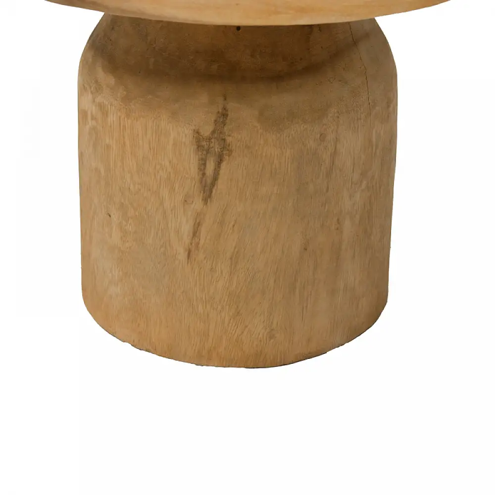 Τραπέζι σαλονιού Jeken pakoworld suar ξύλο σε φυσική απόχρωση Φ60x45εκ