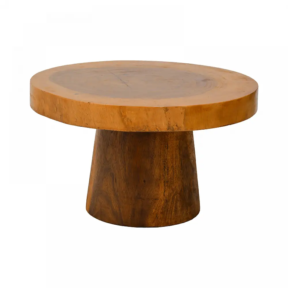 Τραπέζι σαλονιού Nepal pakoworld suar ξύλο σε φυσική απόχρωση Φ80x45εκ