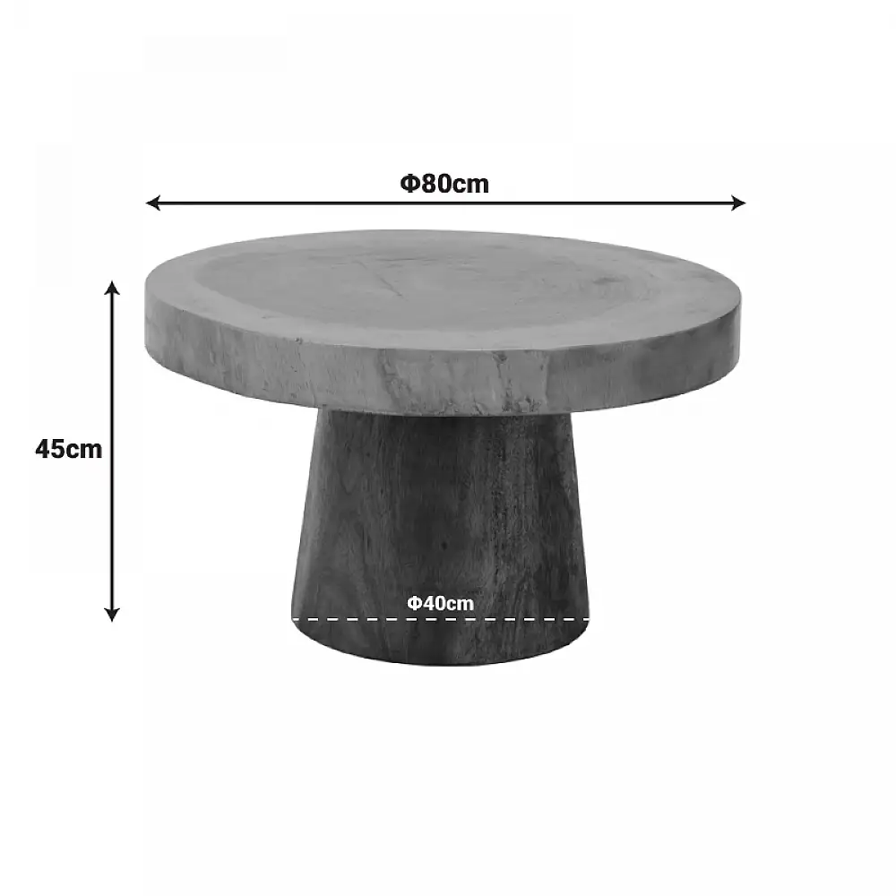 Τραπέζι σαλονιού Nepal pakoworld suar ξύλο σε φυσική απόχρωση Φ80x45εκ