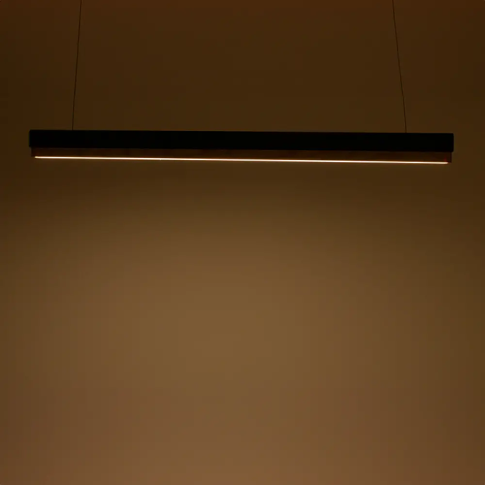 Φωτιστικό οροφής Rafmole pakoworld led μαύρο μέταλλο-ξύλο 120x7.5εκ