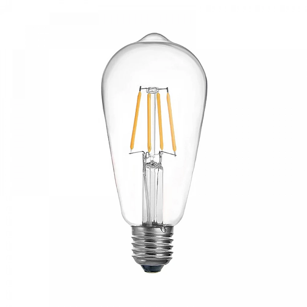 Λαμπτήρας LED ST64 Bulb pakoworld 4W 3000K E27 clear