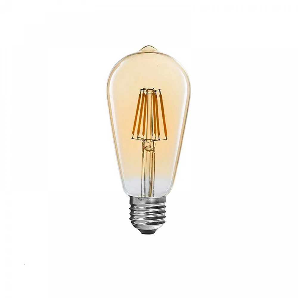 Λαμπτήρας LED ST64 Bulb pakoworld 4W 3000K E27 amber
