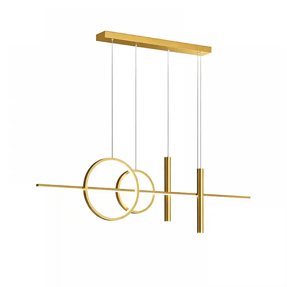 Φωτιστικό οροφής Neron pakoworld led χρυσό μεταλλικό 100x25x26εκ
