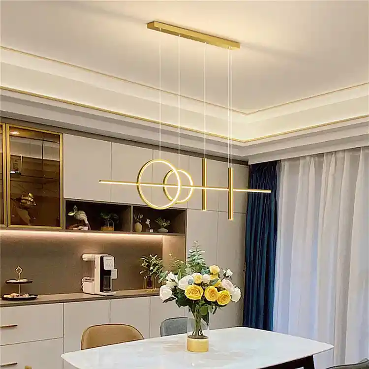 Φωτιστικό οροφής Neron pakoworld led χρυσό μεταλλικό 100x25x26εκ