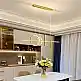 Φωτιστικό οροφής Neron pakoworld led χρυσό μεταλλικό 100x25x26εκ