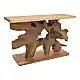 Κονσόλα Nasiol Inart teak ξύλο σε φυσική απόχρωση 120x40x75εκ