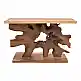 Κονσόλα Nasiol Inart teak ξύλο σε φυσική απόχρωση 120x40x75εκ