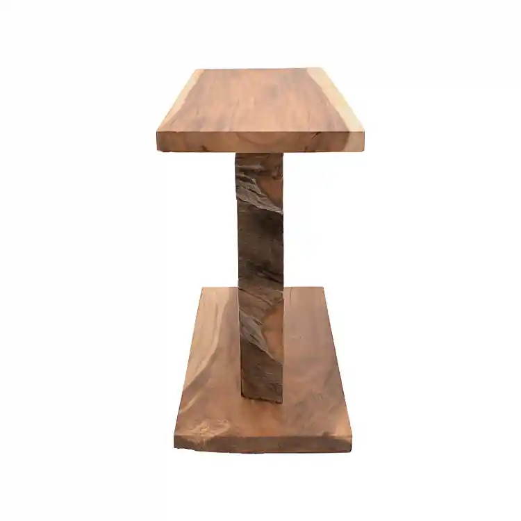 Κονσόλα Nasiol Inart teak ξύλο σε φυσική απόχρωση 120x40x75εκ