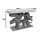 Κονσόλα Nasiol Inart teak ξύλο σε φυσική απόχρωση 120x40x75εκ