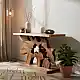 Κονσόλα Nasiol Inart teak ξύλο σε φυσική απόχρωση 120x40x75εκ