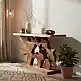 Κονσόλα Nasiol Inart teak ξύλο σε φυσική απόχρωση 120x40x75εκ