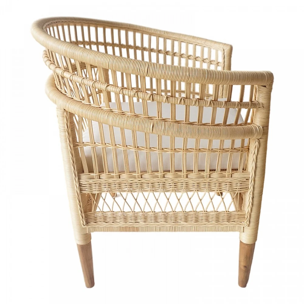 Πολυθρόνα Necorian paakoworld teak ξύλο με pe rattan σε φυσική απόχρωση και λευκό μαξιλάρι 80x70x87εκ Πολυθρόνα Necorian paakoworld teak ξύλο με pe rattan σε φυσική απόχρωση και λευκό μαξιλάρι 80x70x87εκ