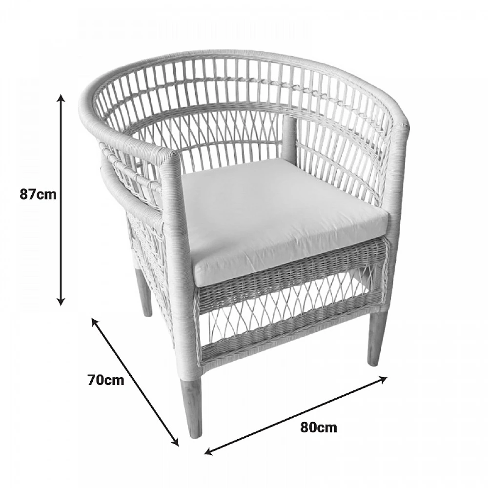 Πολυθρόνα Necorian paakoworld teak ξύλο με pe rattan σε φυσική απόχρωση και λευκό μαξιλάρι 80x70x87εκ Πολυθρόνα Necorian paakoworld teak ξύλο με pe rattan σε φυσική απόχρωση και λευκό μαξιλάρι 80x70x87εκ