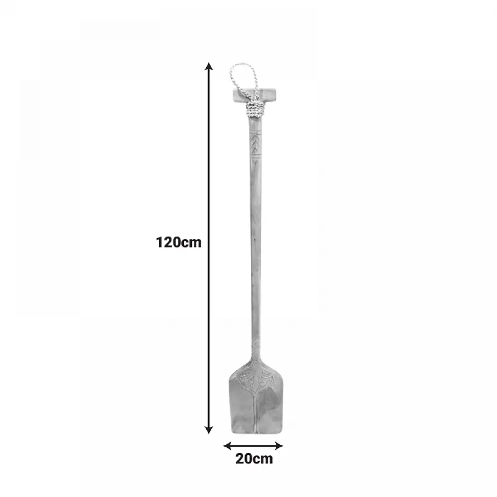 Διακοσμητικό τοίχου κουπί Paddly Inart μαόνι ξύλο σε φυσική απόχρωση 20x3x120εκ