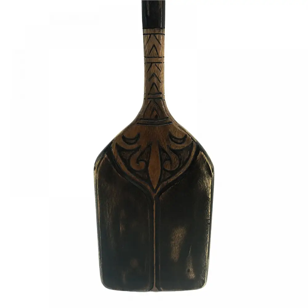 Διακοσμητικό τοίχου κουπί Boon Inart μαόνι ξύλο σε μαύρη-φυσική απόχρωση 20x3x120εκ