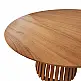 Τραπέζι Kenda Ι pakoworld mindi ξύλο σε φυσική απόχρωση Φ120x75εκ