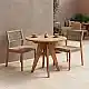 Τραπέζι Cadrada pakoworld teak ξύλο σε φυσική απόχρωση Φ70x76εκ