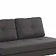 Καναπές-κρεβάτι Hafrene pakoworld ανθρακί ύφασμα 151x94x71εκ