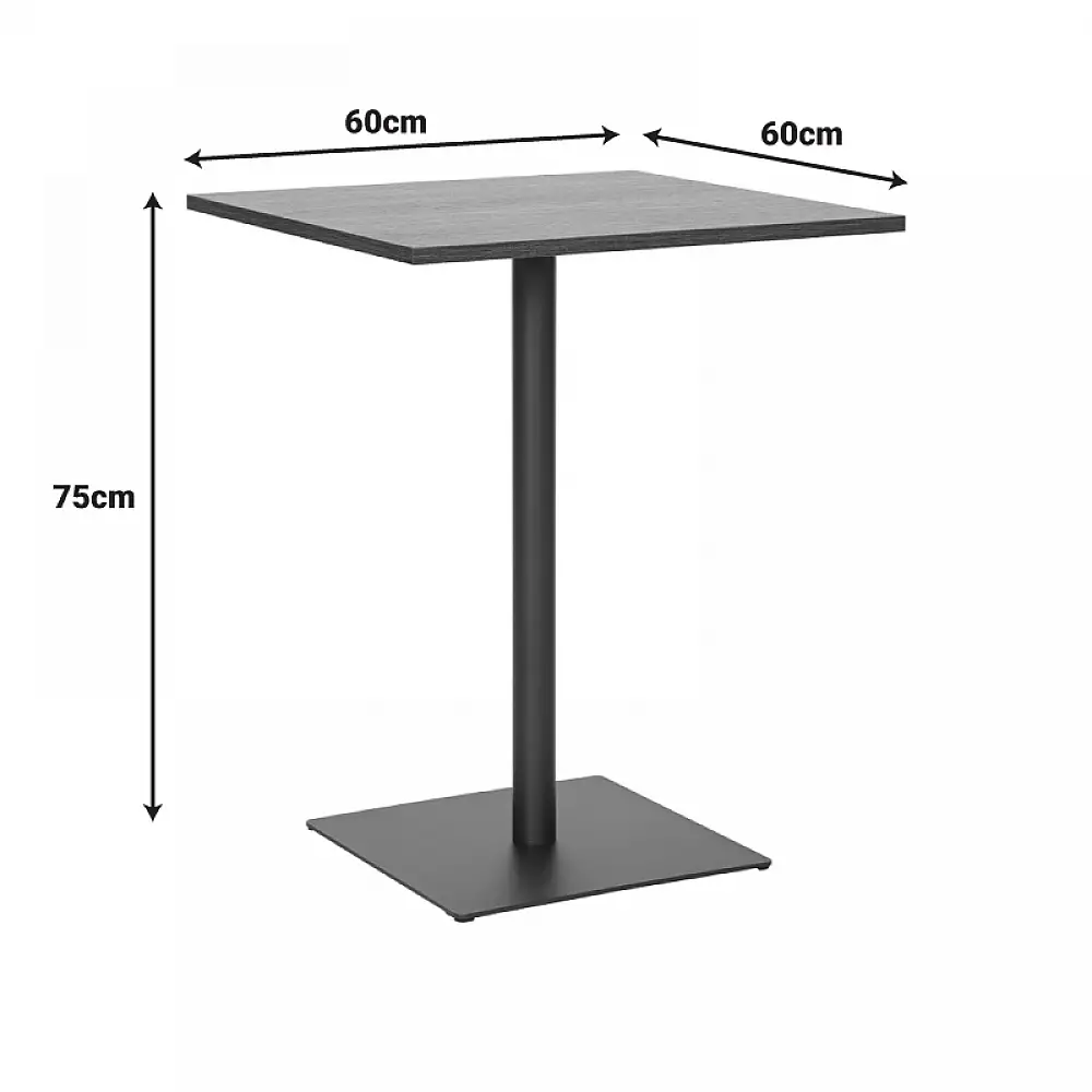 Τραπέζι Nerobian pakoworld mdf σε καρυδί απόχρωση 60x60x75εκ