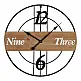 Ρολόι τοίχου Tabla Inart μέταλλο σε μαύρη απόχρωση 60x3x60εκ