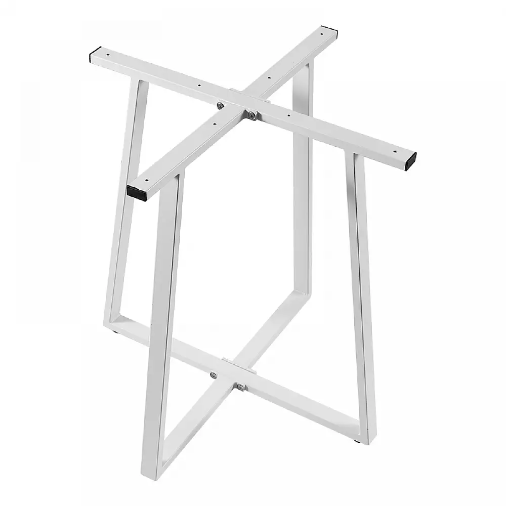 Βάση τραπεζιού Mulbe pakoworld μεταλλική σε λευκή απόχρωση 70x70x73εκ