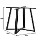 Βάση τραπεζιού Mulbe I pakoworld μεταλλική σε μαύρη απόχρωση 96x96x73εκ