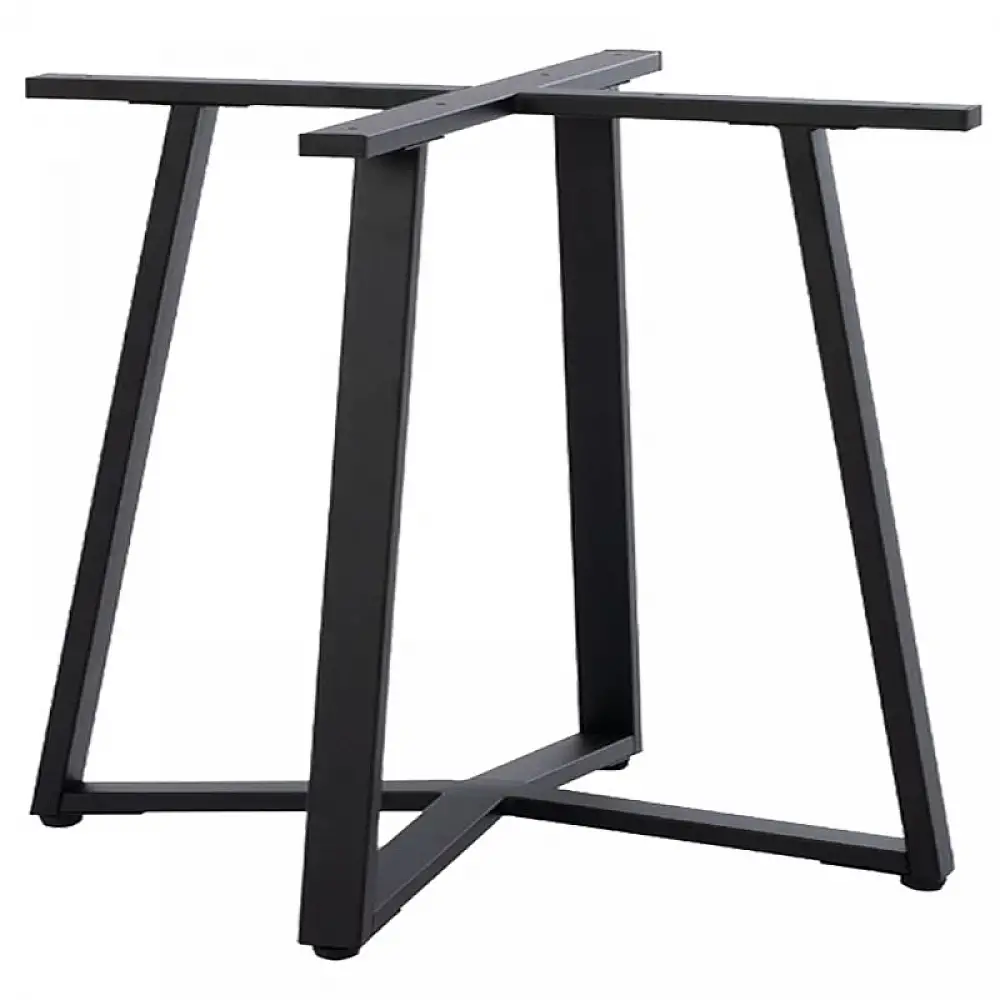 Βάση τραπεζιού Mulbe I pakoworld μεταλλική σε μαύρη απόχρωση 96x96x73εκ