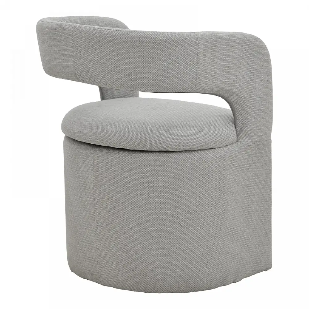 Πολυθρόνα Cocon pakoworld ύφασμα γκρι μπεζ 58x58x80εκ | 2 τμχ