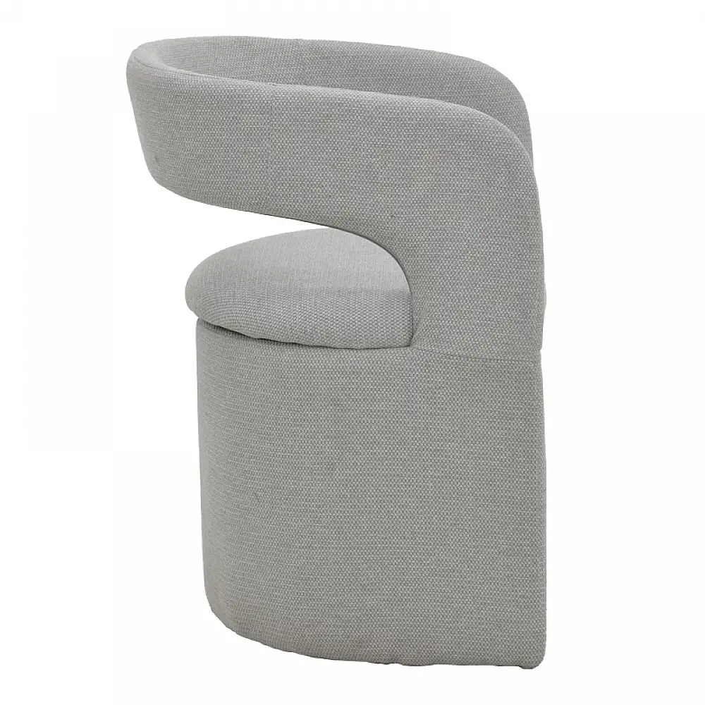 Πολυθρόνα Cocon pakoworld ύφασμα γκρι μπεζ 58x58x80εκ | 2 τμχ