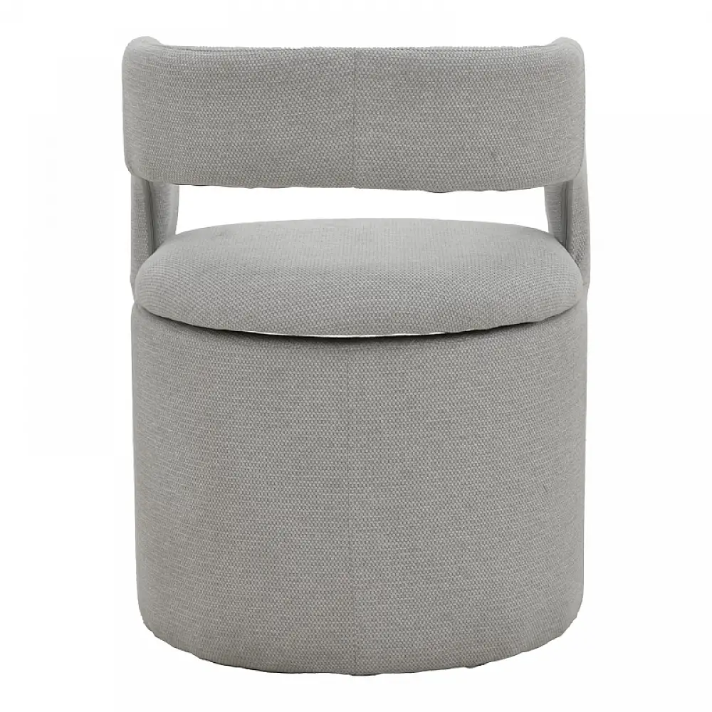 Πολυθρόνα Cocon pakoworld ύφασμα γκρι μπεζ 58x58x80εκ | 2 τμχ