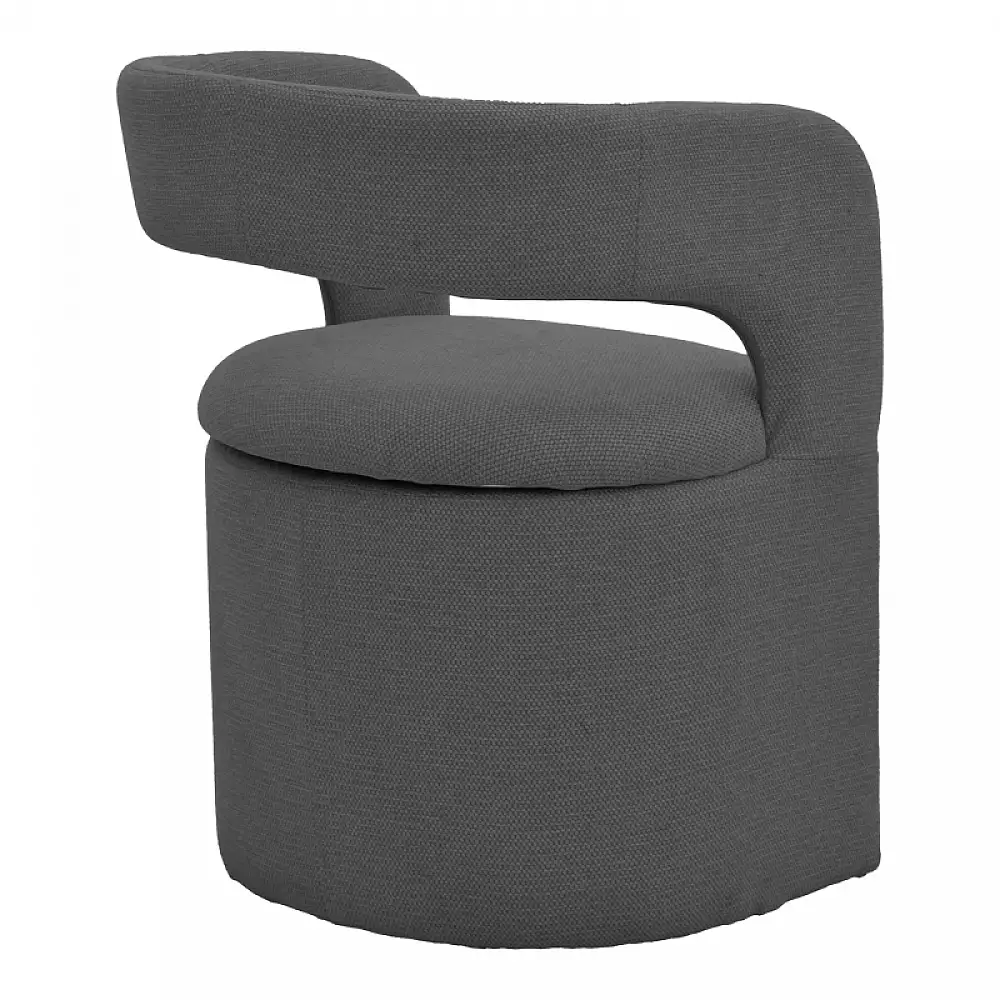 Πολυθρόνα Cocon pakoworld ύφασμα ανθρακί 58x58x80εκ | 2 τμχ