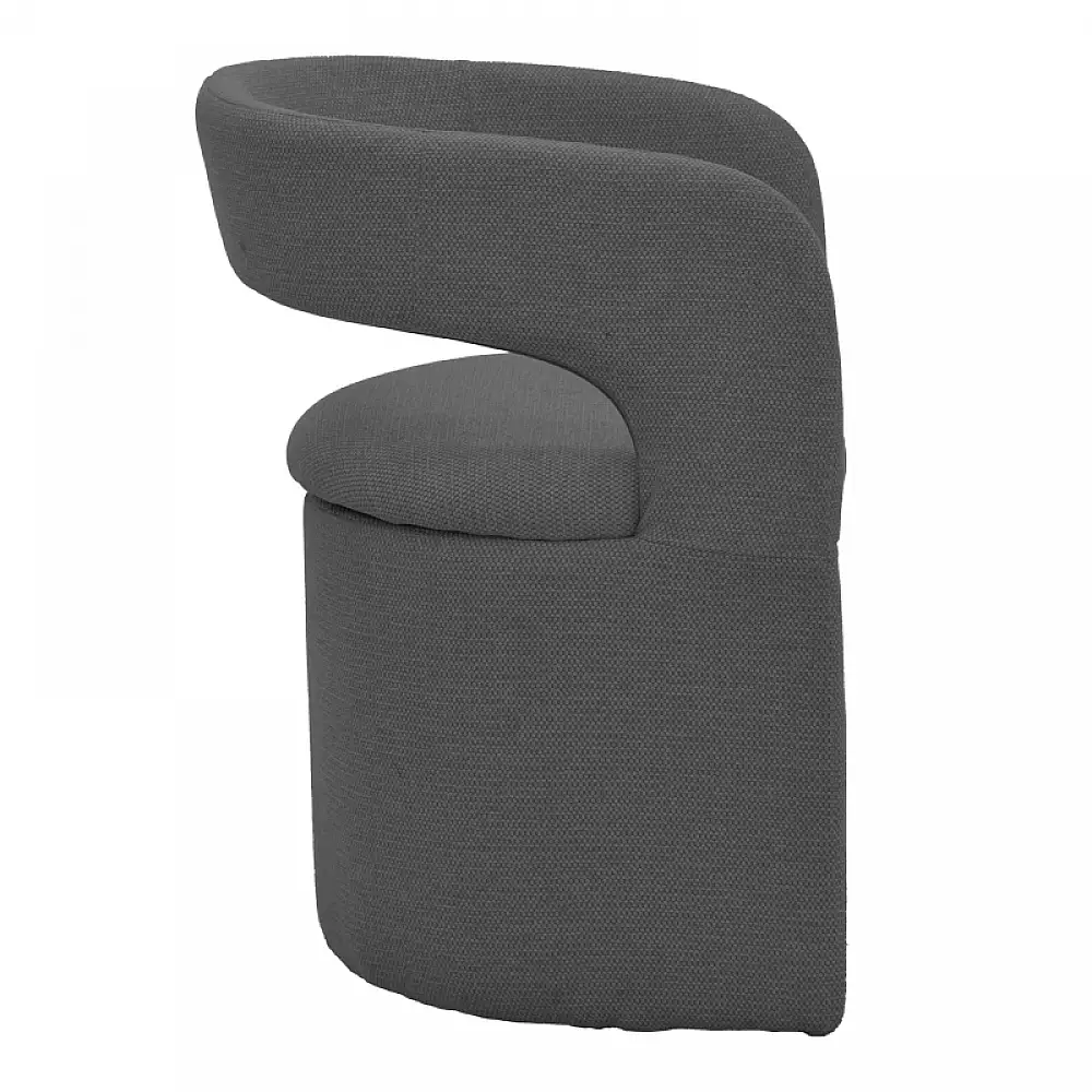 Πολυθρόνα Cocon pakoworld ύφασμα ανθρακί 58x58x80εκ | 2 τμχ