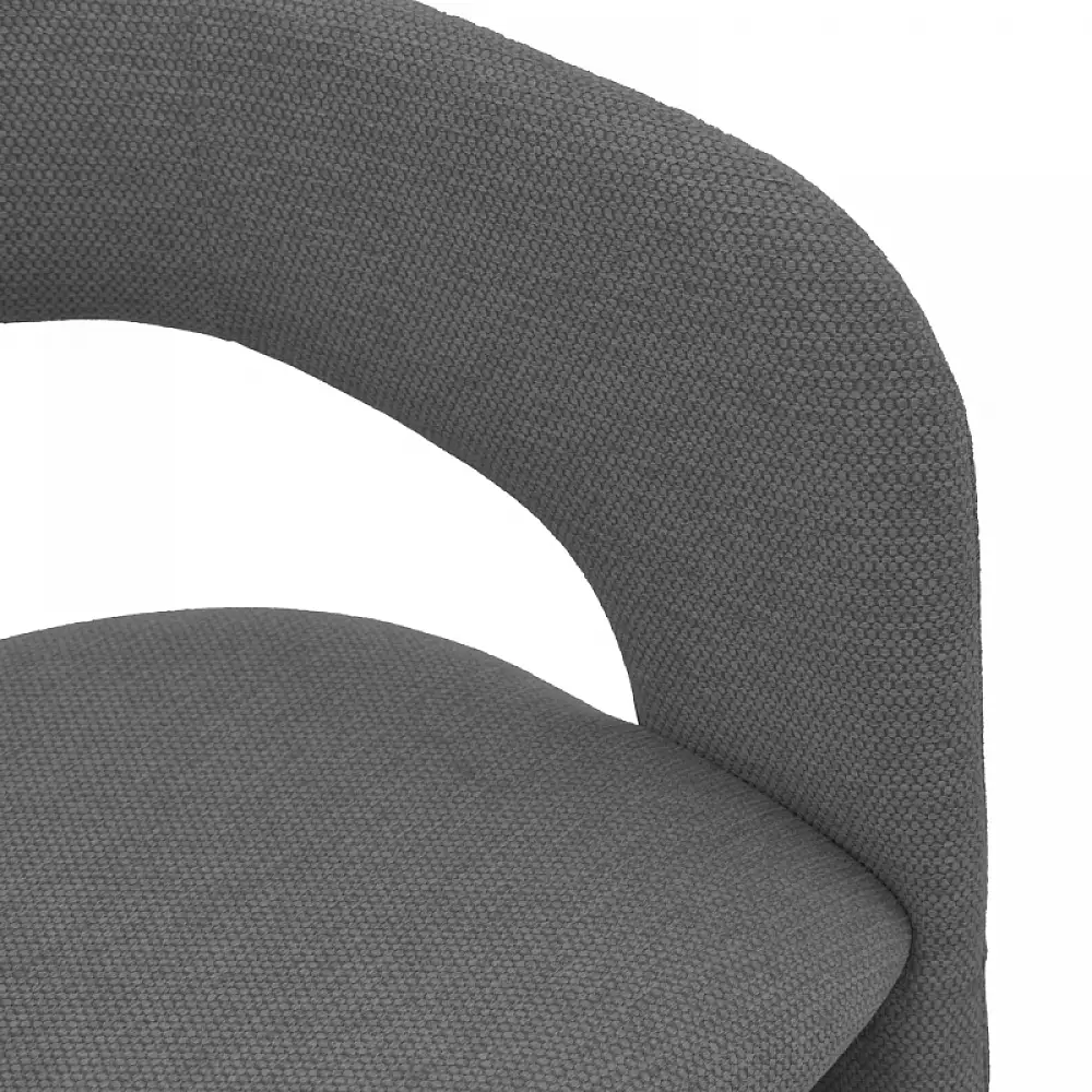 Πολυθρόνα Cocon pakoworld ύφασμα ανθρακί 58x58x80εκ | 2 τμχ