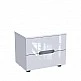 Κομοδίνο Afina pakoworld mdf σε λευκή glossy απόχρωση 50x35x41εκ