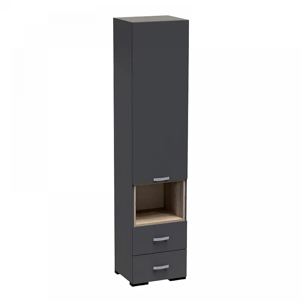 Βιτρίνα-στήλη Toscana pakoworld σε ανθρακί απόχρωση 50x42x222.5εκ