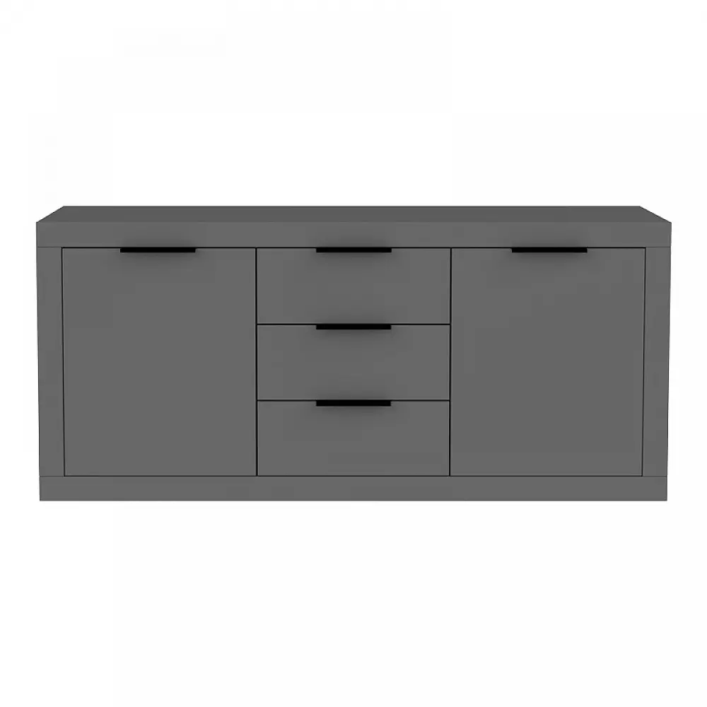 Μπουφές Doha pakoworld σε ανθρακί απόχρωση 180x45x80.5εκ Μπουφές Doha pakoworld σε ανθρακί απόχρωση 180x45x80.5εκ