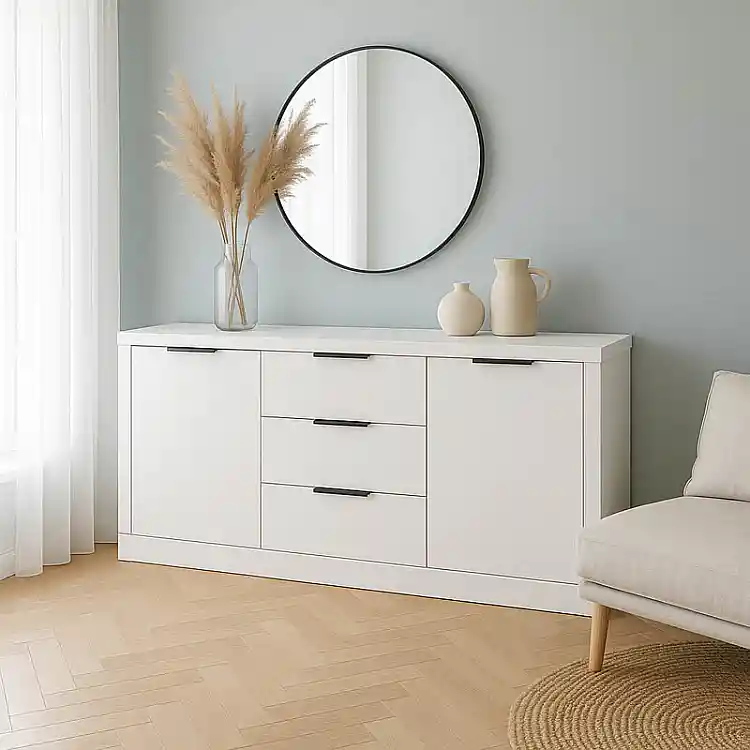 Μπουφές Doha pakoworld σε λευκή απόχρωση 180x45x80.5εκ