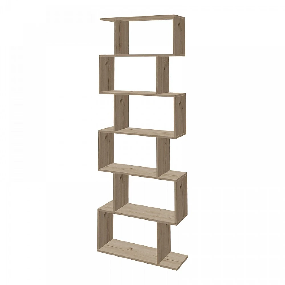 Βιβλιοθήκη Sezen pakoworld σε oak απόχρωση 70x24x191.5εκ