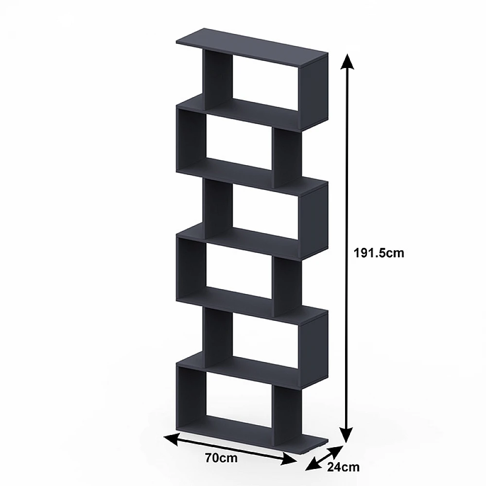 Βιβλιοθήκη Sezen pakoworld σε oak απόχρωση 70x24x191.5εκ