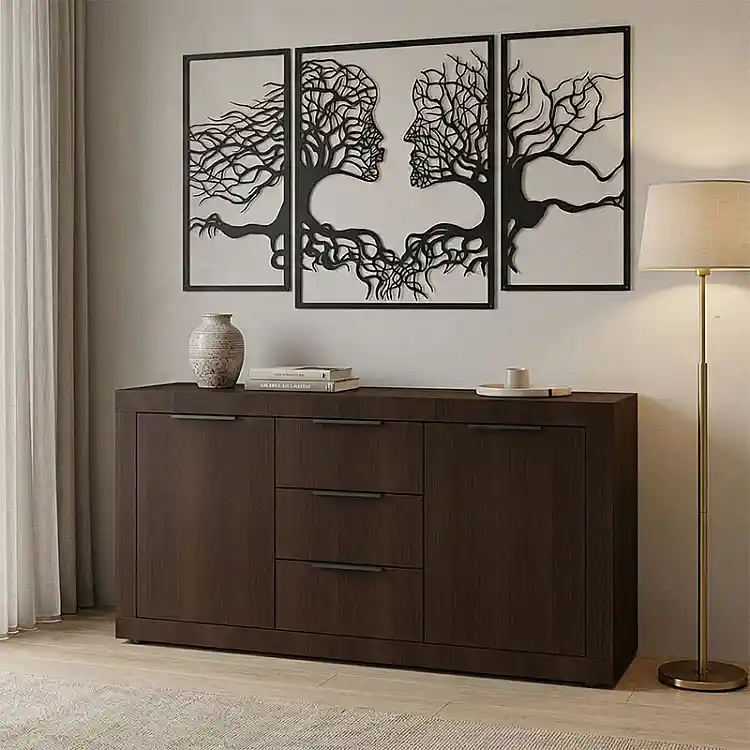 Μπουφές Doha pakoworld σε wenge απόχρωση 150x45x80.5εκ