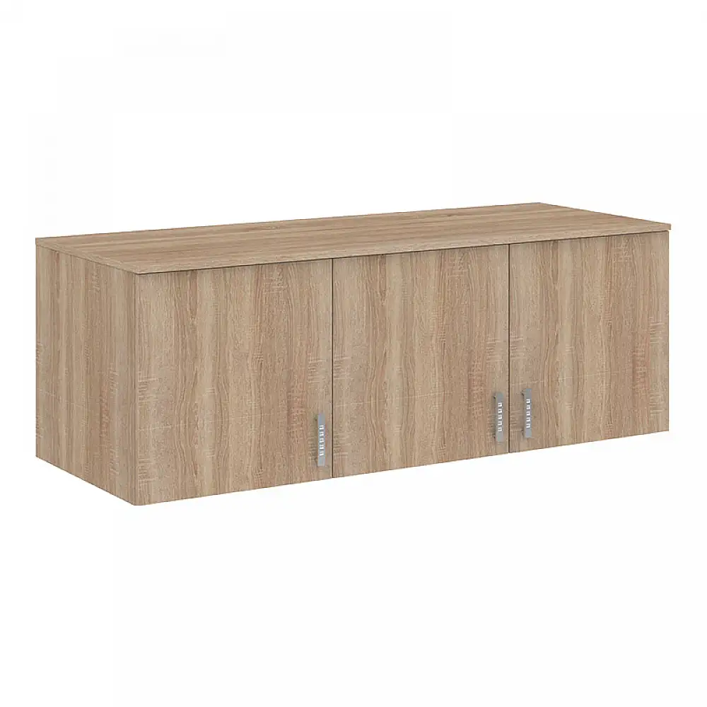 Ντουλάπα τρίφυλλη Royal pakoworld με συρτάρια και πατάρι sonoma 150x58x230εκ