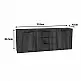 Μπουφές Doha pakoworld καρυδί με oak 210x45x80.5εκ