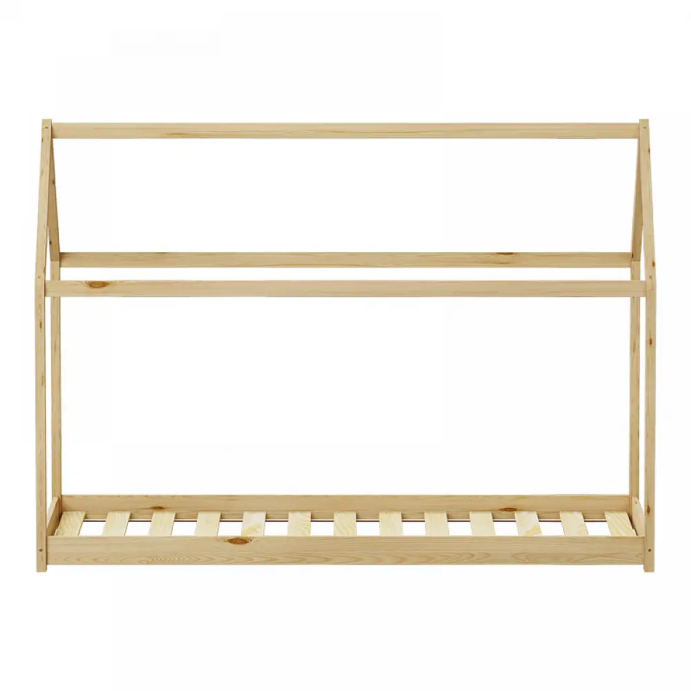 Παιδικό κρεβάτι Nino τ. Montessori pakoworld ξύλο πεύκου σε φυσική απόχρωση 90x190εκ