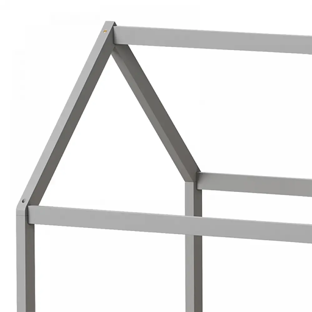 Παιδικό κρεβάτι Nino τ. Montessori pakoworld ξύλο πεύκου σε γκρι απόχρωση 90x190εκ