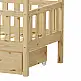Παιδικό κρεβάτι Bendina τ. Montessori με συρτάρι pakoworld ξύλο πεύκου σε φυσική απόχρωση 70x140εκ