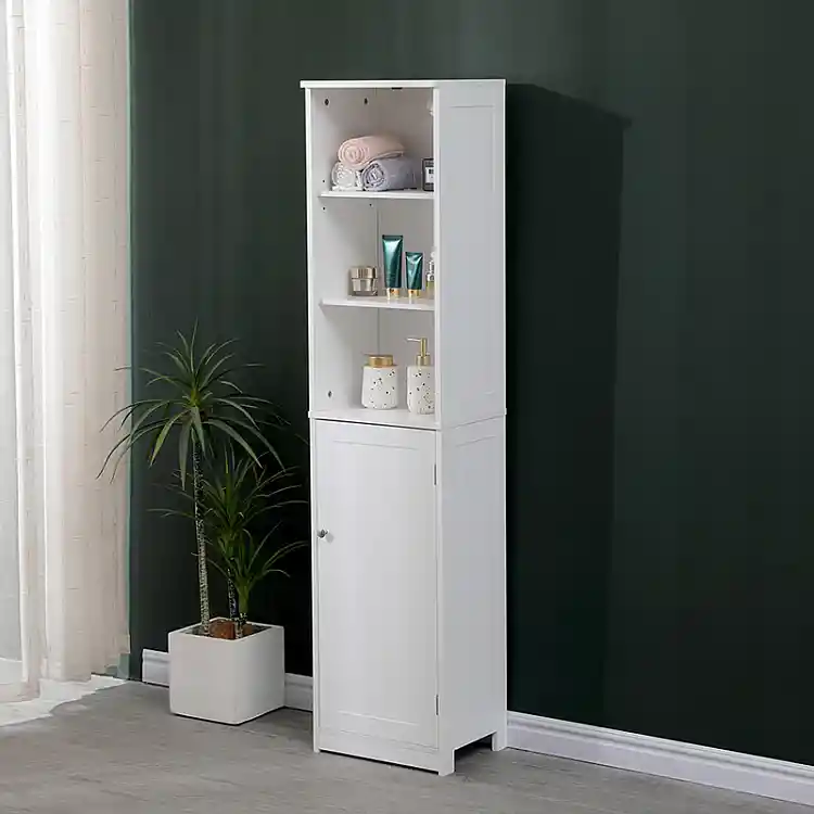 Ντουλάπι-στήλη Desilia pakoworld mdf λευκό 37x30x160εκ