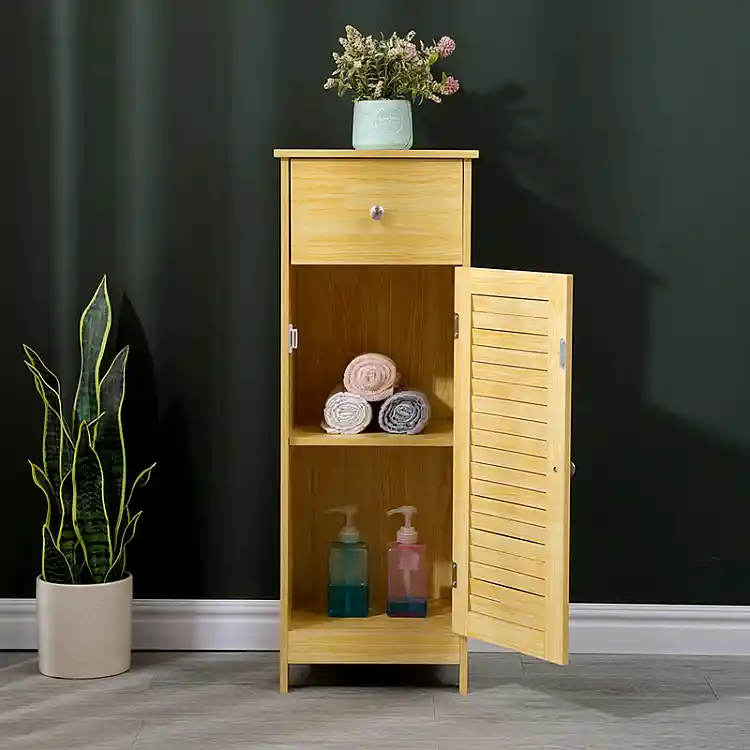 Ντουλάπι-στήλη Chesy pakoworld mdf σε φυσική απόχρωση 32x30x87εκ