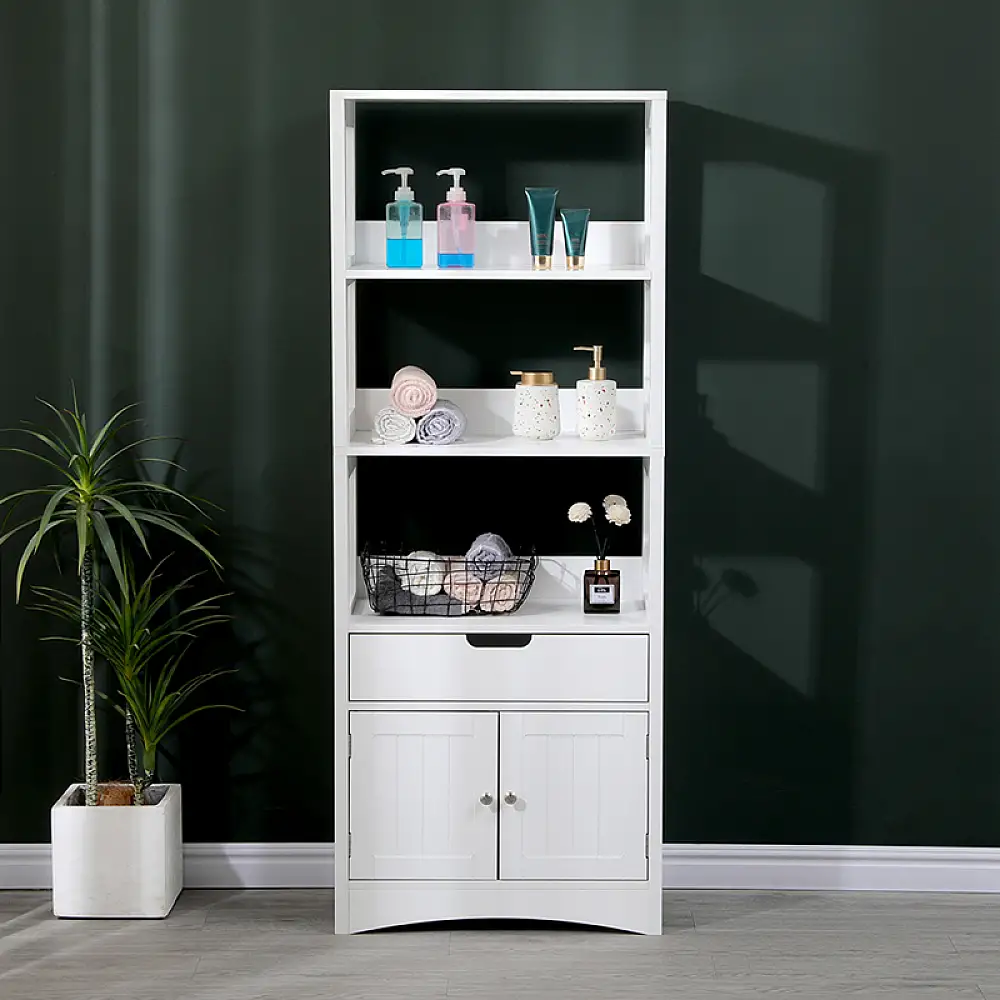 Ντουλάπι-στήλη Sejo pakoworld mdf λευκό 60x32.5x154εκ